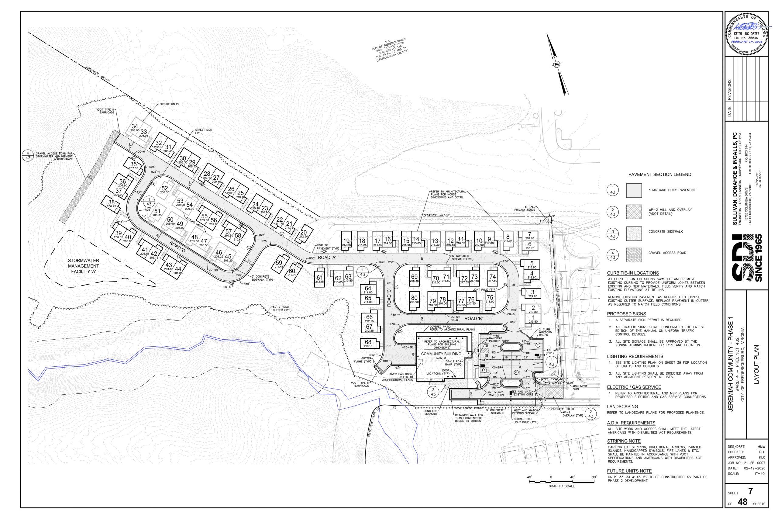 Site Plan - Jeremiah Community - layout plan - phase one