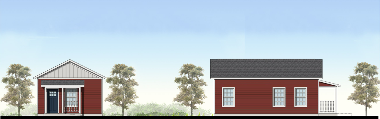 single image - red house